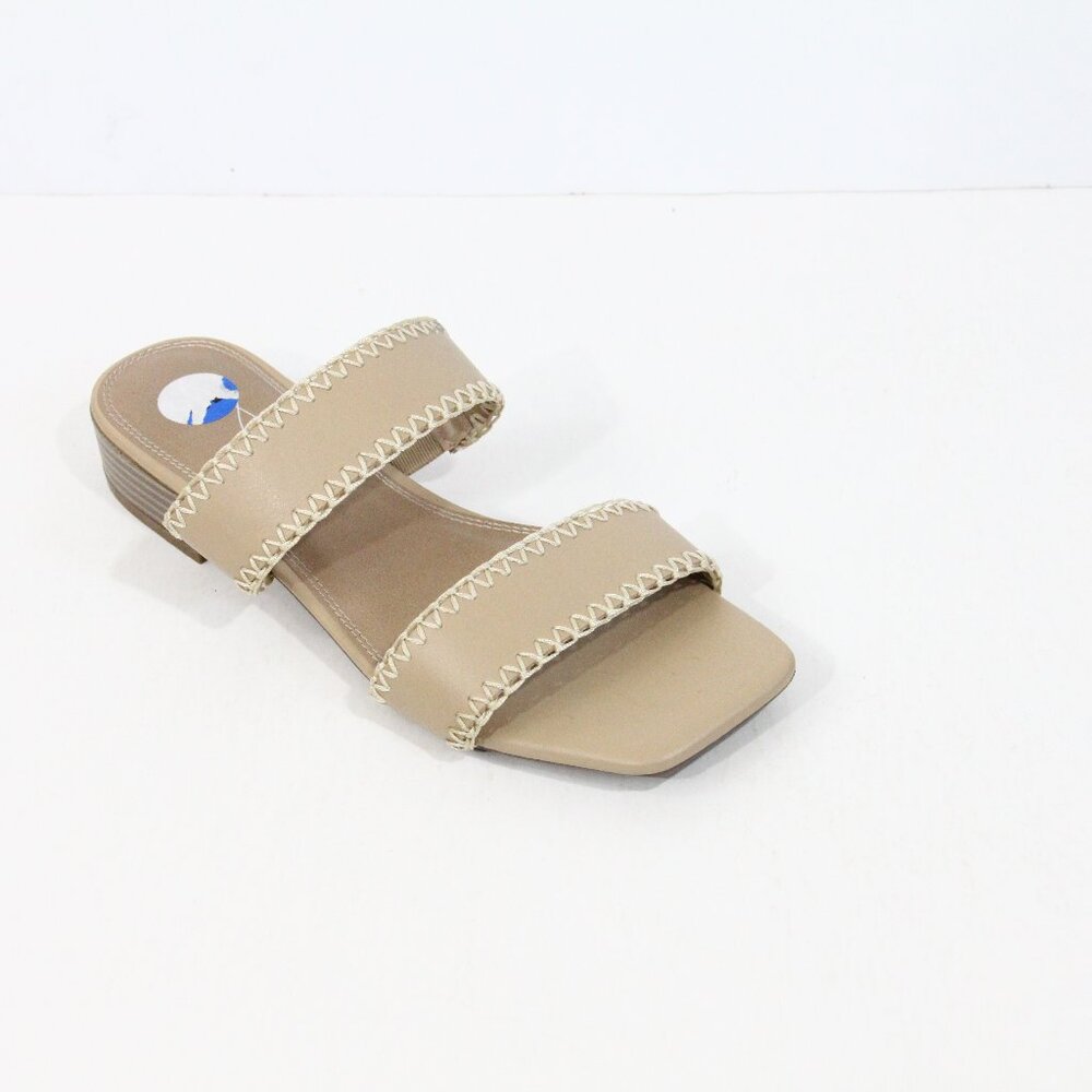 Joie Chiara Faux Tan Leather Sandals sz 7.5 Women Slides Neutral Color Heel